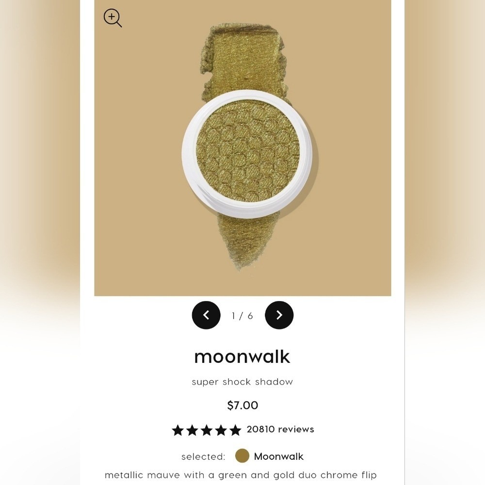 NEW Colourpop Moonwalk Super Shock‎ eyeshadow